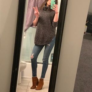 Cowl Neck Circle Hem Sweater